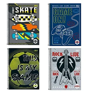 CADERNO UNIVERSITAERIO CAPA DURA TILIBRA PEPPER MASCULINO 80F