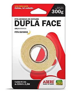 FITA DUPLA FACE ESPUMA 19MM X 1,5 M ADERE