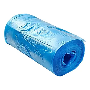SACO DE LIXO 100 LITROS AZUL 4 MICRAS ROLO COM 10 UNIDADES