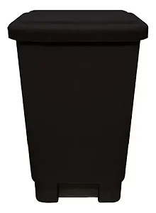 LIXEIRA COM PEDAL PRETA 50L