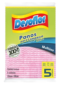 PANO MULTIUSO DESOFLOR ROSA C/5