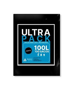 SACO DE LIXO 100L PRETO 5MC C/100 ULTRA PACK