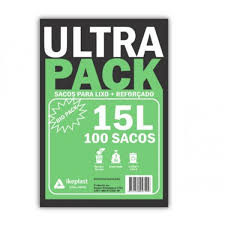 SACO DE LIXO 15L PRETO 5MC C/100 ULTRA PACK