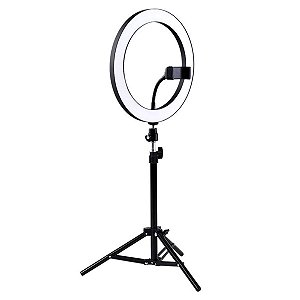 Ring Light 26cm com Tripé 160cm - Suporte Celular - Controle