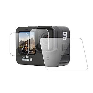 Película de Vidro da Lente da Câmera, Tela de LCD Traseira e LCD Frontal para a GoPro HERO9, HERO10, HERO11 e HERO12