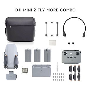 Mini Drone DJI Mavic Mini 2 - Fly More Combo - Câmera 4K