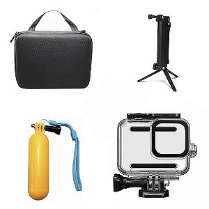 Kit Maleta, 3Way, Flutuante, Estanque para GoPro HERO9, HERO10, HERO11 e HERO12 Black