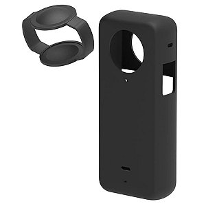 Capa e Tampa da Lente Protetora Silicone para Insta 360 X3