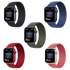 Pulseira Loop Solo Trançada Para Apple Watch 38mm 40mm 41mm