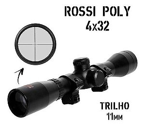 Luneta Mira Espingarda Carabina Sniper 4x32 Poly (Mount 3/8) - Rossi