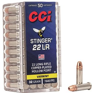 Munição .22LR 50 unidades de Stinger CCI 32gr