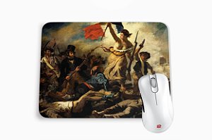 Mouse Pad Retangular Quadro Liberdade Eugène Delacroix