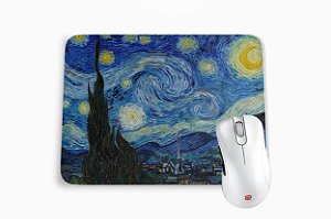 Mouse Pad Retangular Quadro Noite Estrelada Van Gogh