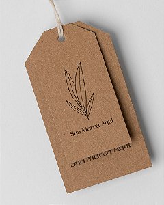 100 Tags em Papel Kraft Personalizadas 50un 4x6cm e 50un 5x8cm