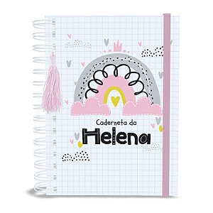 Caderneta de Saúde A5 Personalizada Arco íris Menina