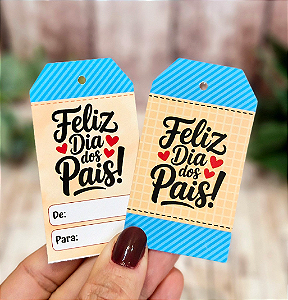 30 Tags Dia dos Pais 5x8 com Furo, Papel Fotografico