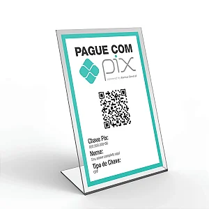 Placa de Balcão e Mesa A5 15x21cm em Acrílico 3mm