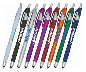 100 Canetas Plásticas Touch Personalizadas com sua Logo