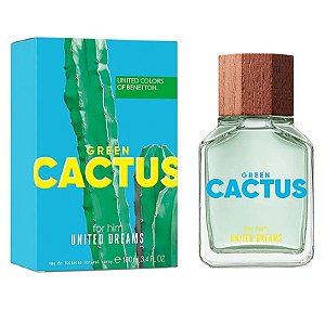 Green Cactus For Him Benetton Masculino EDT 100ml Selo Adipec