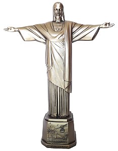 Imagem Cristo Redentor Em Resina 33,5cm Prata