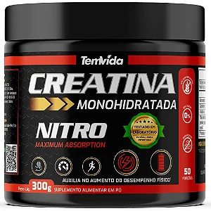 Creatina NITRO Alta Absorção 300g Natural Tem Vida