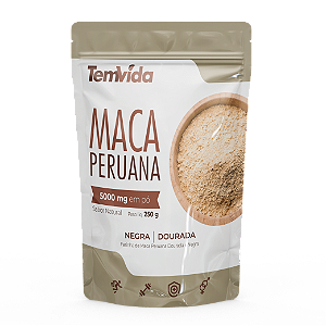 Maca Peruana Negra e Dourada 250g 5000mg Solúvel Sabor Natural Tem Vida