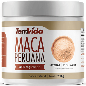 Maca Peruana Dourada e Negra 5000mg White Tem Vida