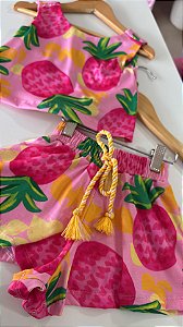 Conjunto Algodão Abacaxi - 02 anos