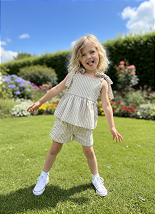 Conjunto Listrinhas Nude - 04/06/08 anos