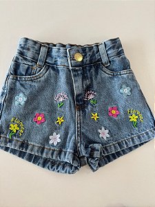 Short Jeans Florescer - 02/08 anos