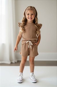 Conjunto Canelado Bombom - 08/10 anos