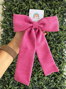 Laço de Linho Rosa