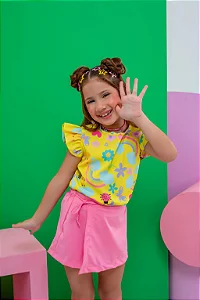 Conjunto Short Saia Jardim