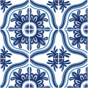 Kit de Azulejos Decorados 16 - 9 Peças - Modelo 013