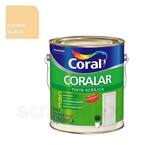Tinta Acrílica Cromo Suave Coralar 3,6L