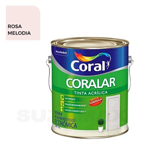 Tinta Acrílica Rosa Melodia Coralar 3,6L