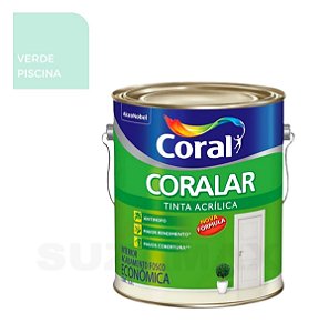 Tinta Acrílica Verde Piscina Coralar 3,6L