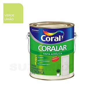 Tinta Acrílica Verde Limão Coralar 3,6L