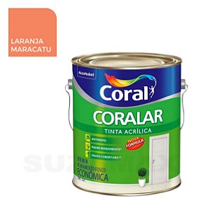 Tinta Acrílica Laranja Maracatu Coralar 3,6L
