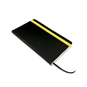 Moleskine Couro Preto - Liso