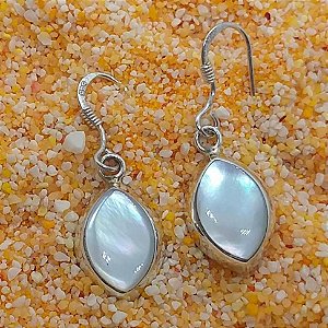 Brincos em Prata 925 com Madrepérolas