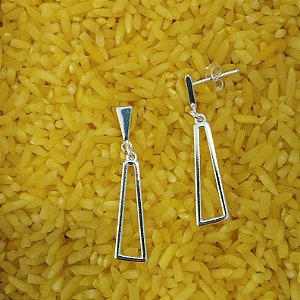 Brinco leve em Prata 925 de formas geométricas