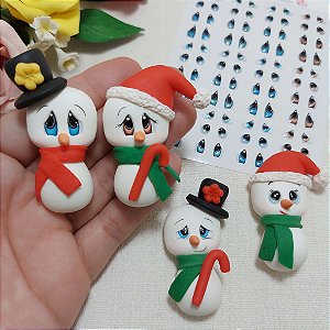 Olho Adesivo Resinado MC050 - Coleção de Natal - Modelos e Cores Mistas