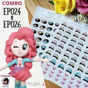 COMBO Olhos Adesivos Resinados EP024 e EP026 - Coleção Ester Paixão