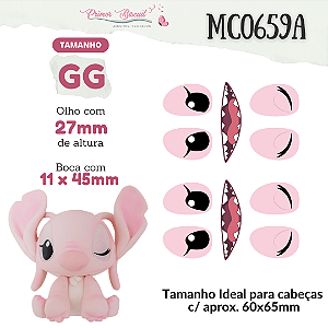 Adesivos Resinados MC0659 A - Rosa - Olhos e Bocas