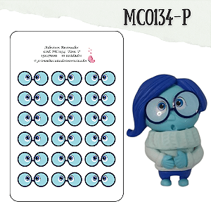 Óculos Adesivos Resinados MC0134-P Tristeza - Tamanho P - Molde Ester Paixão
