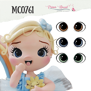 Olhos Adesivos Resinados MC0761 - Castanho, Verde e Castanho - Cartela Mista
