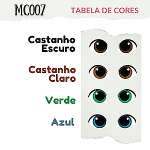 Olhos Adesivos Resinados - MC007U - Cores Únicas