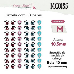 Olhos e Sí­mbolos Adesivos Resinados MC0185