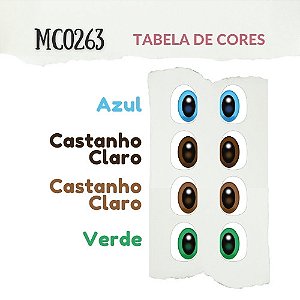 Olhos Adesivos Resinados MC0263